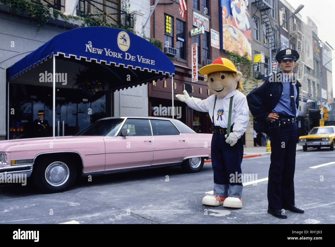 Mock New York street scene at The original Granada Studios Tour, Manchester, England, UK. Circa 1988 Stock Photo