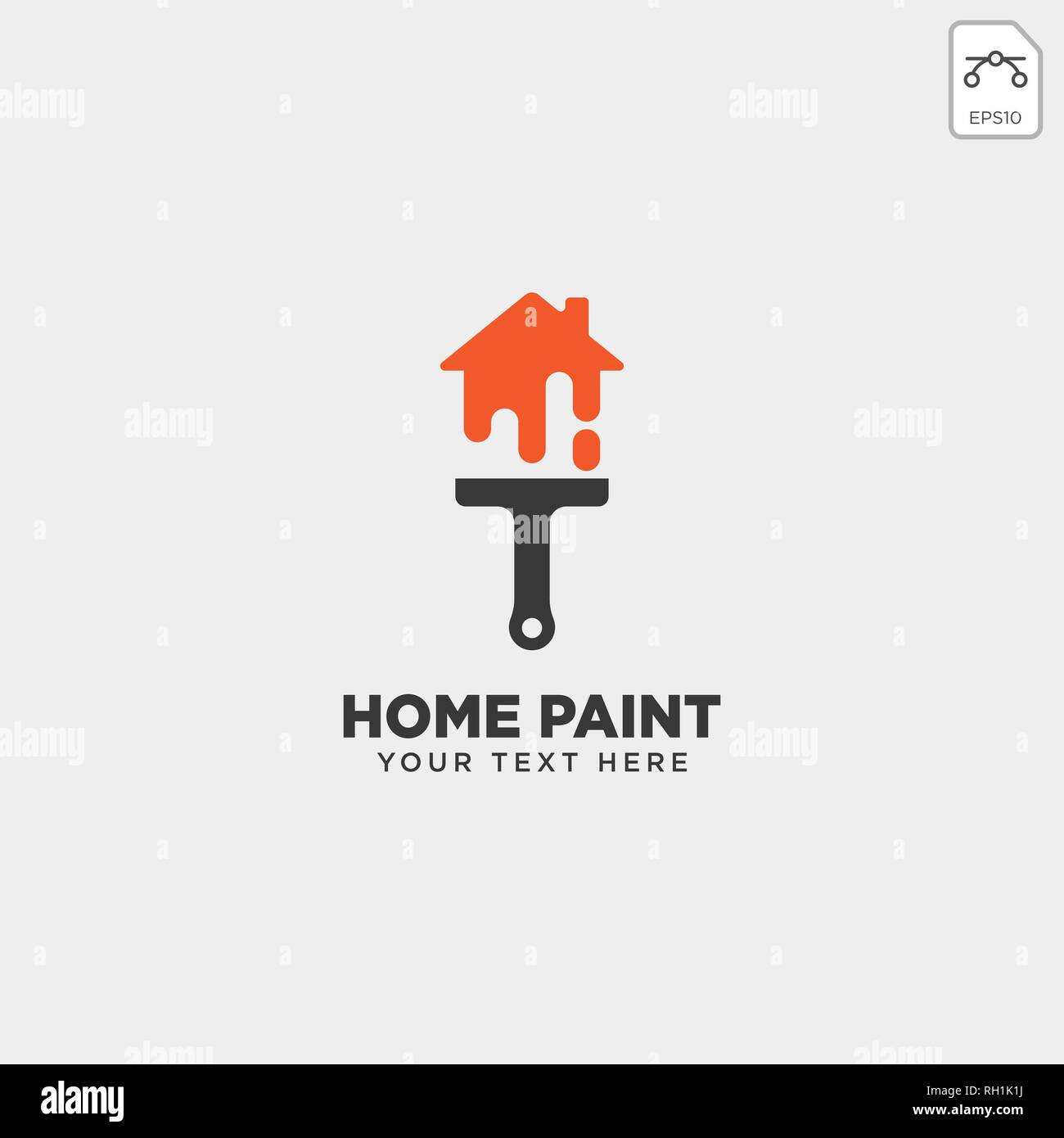 home paint brush colorful logo template vector icon element - vector ...
