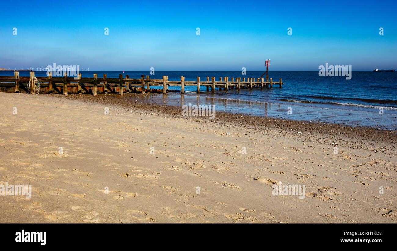 The Sea Defence Wall Stock Photo