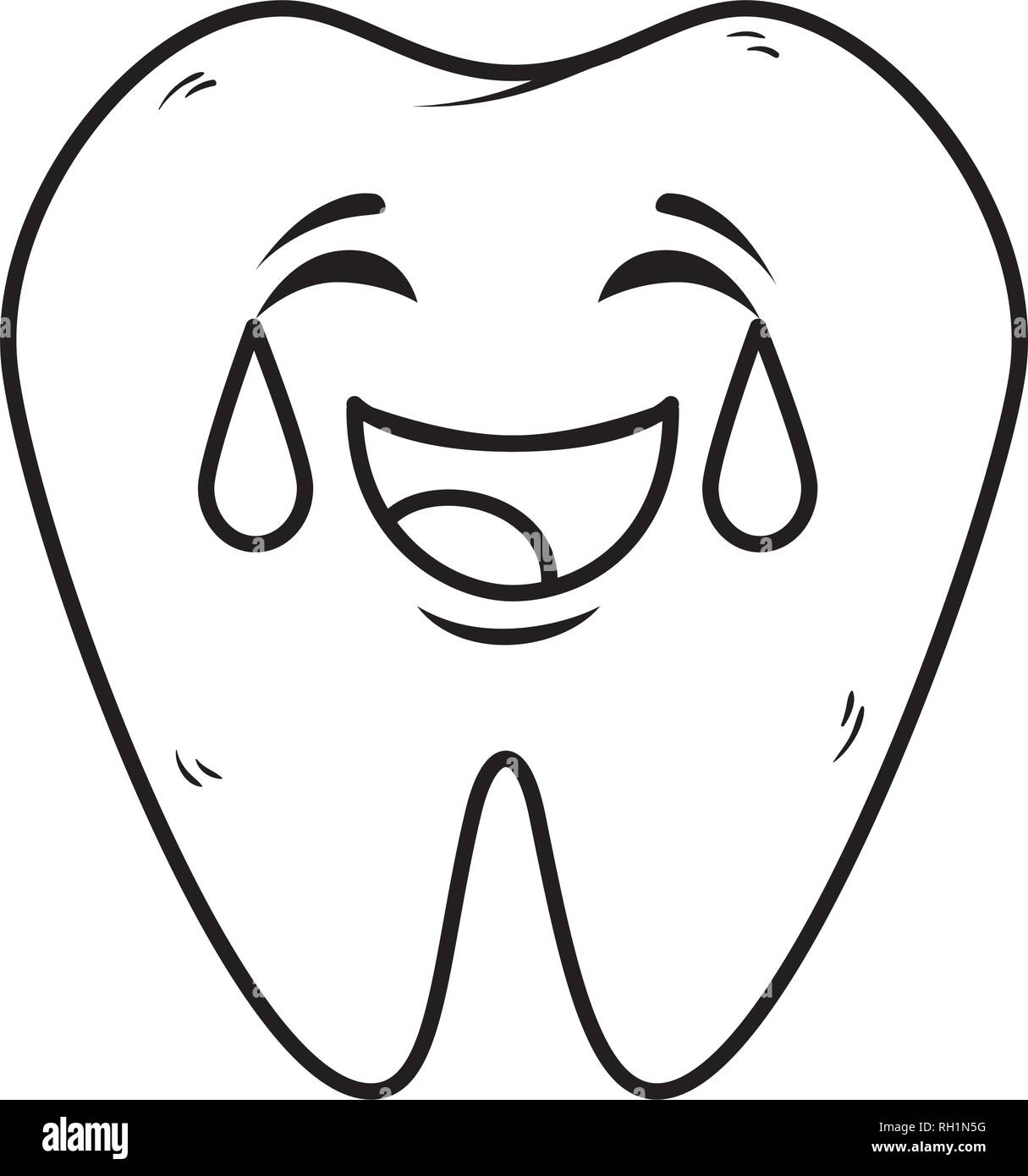 comic tooth happy kawaii character Stock Vector Image & Art - Alamy