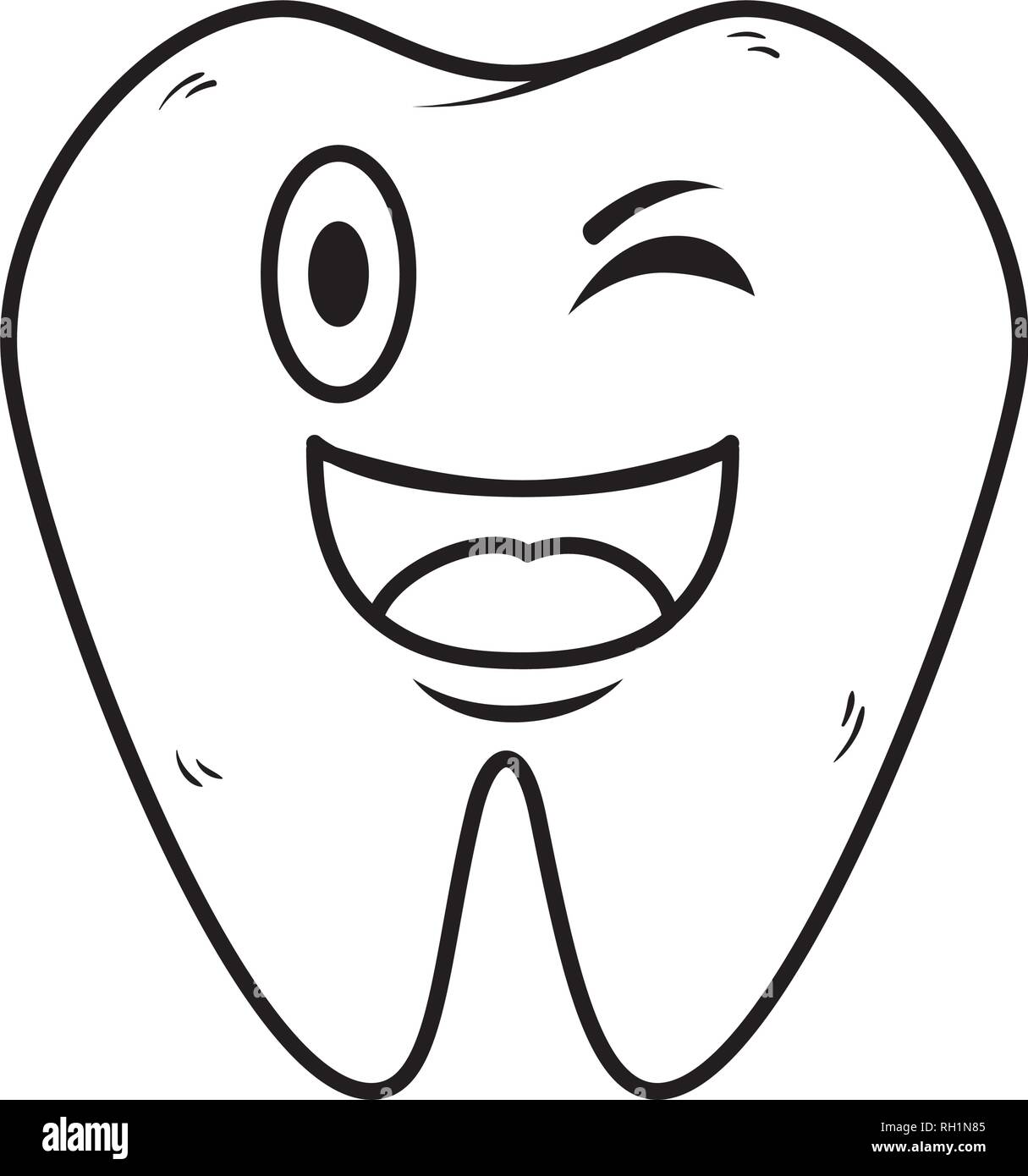 comic tooth happy kawaii character Stock Vector Image & Art - Alamy