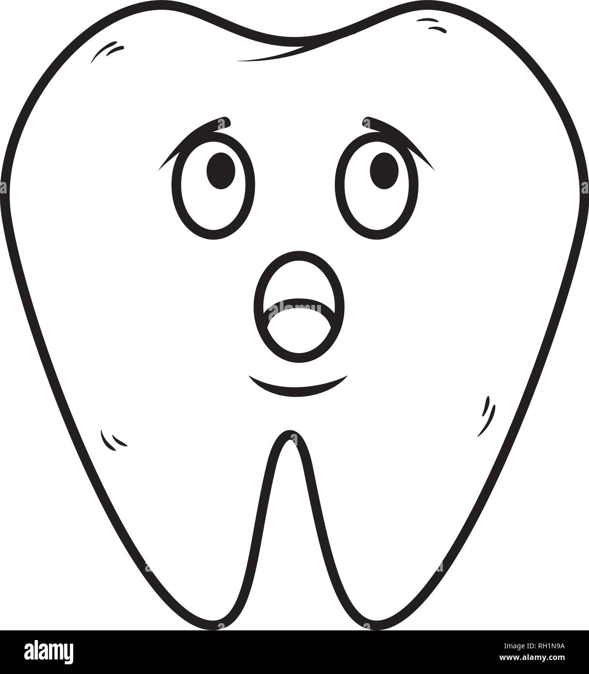 comic tooth sad kawaii character Stock Vector Image & Art - Alamy