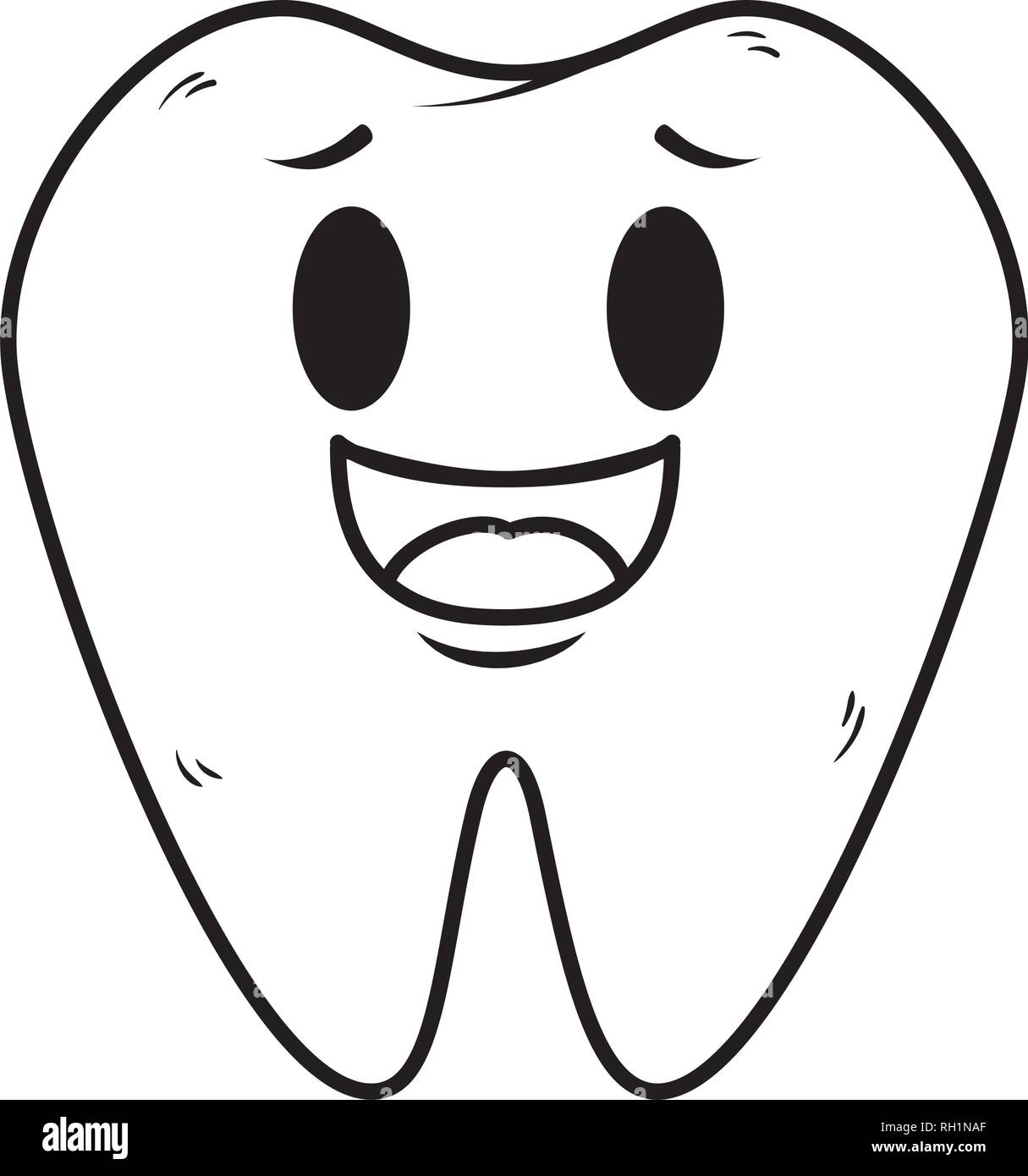 comic tooth happy kawaii character Stock Vector Image & Art - Alamy