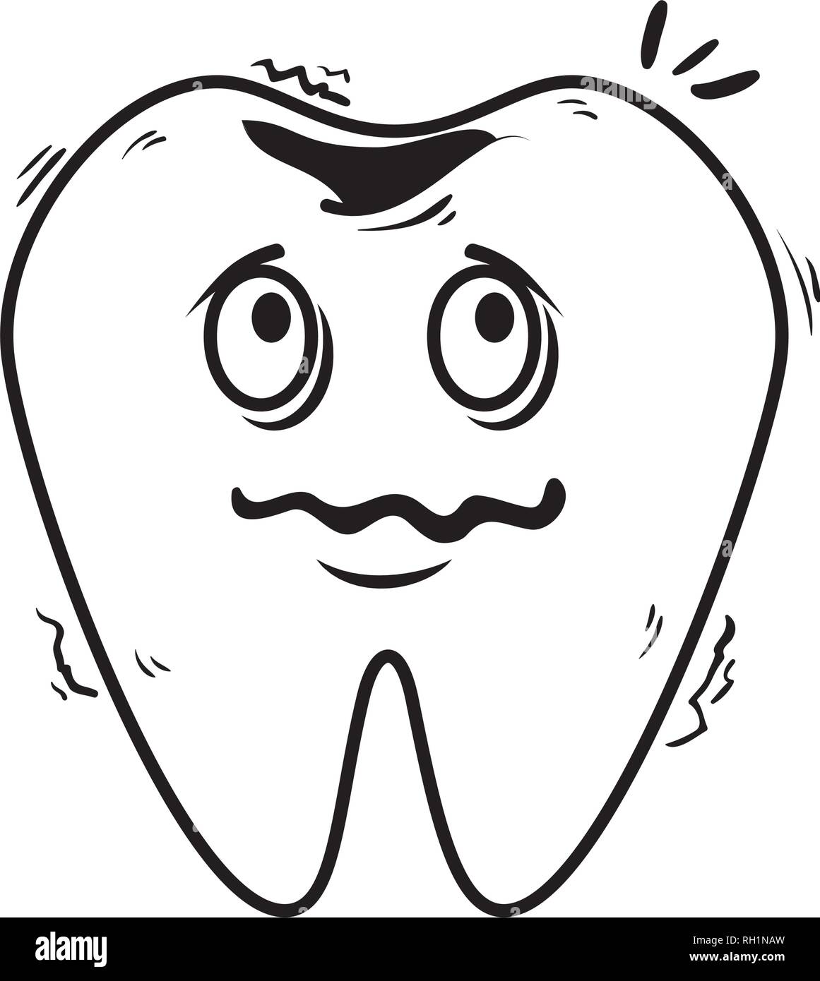 comic tooth sad kawaii character Stock Vector Image & Art - Alamy