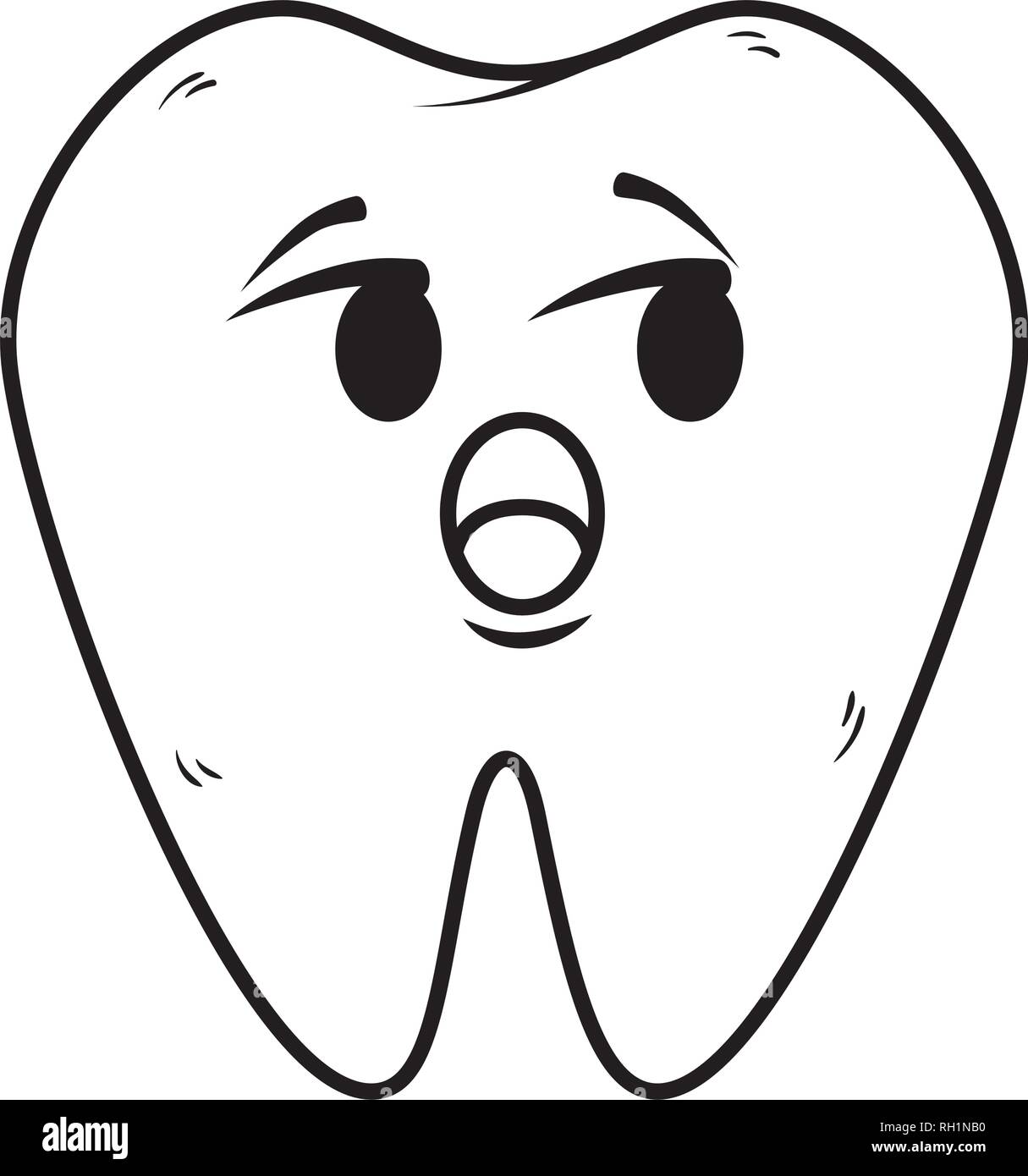 comic tooth happy kawaii character Stock Vector Image & Art - Alamy