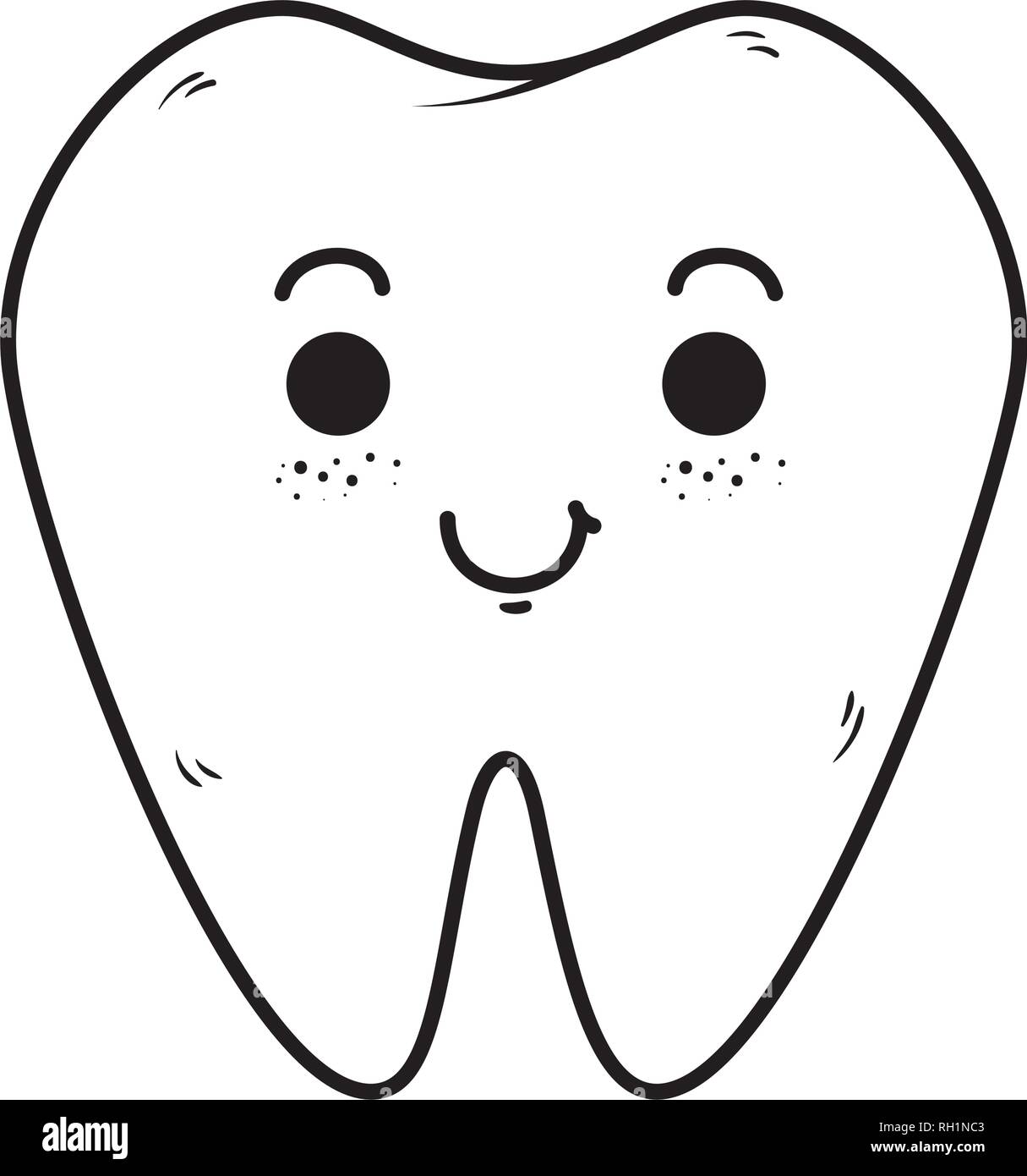 comic tooth happy kawaii character Stock Vector Image & Art - Alamy