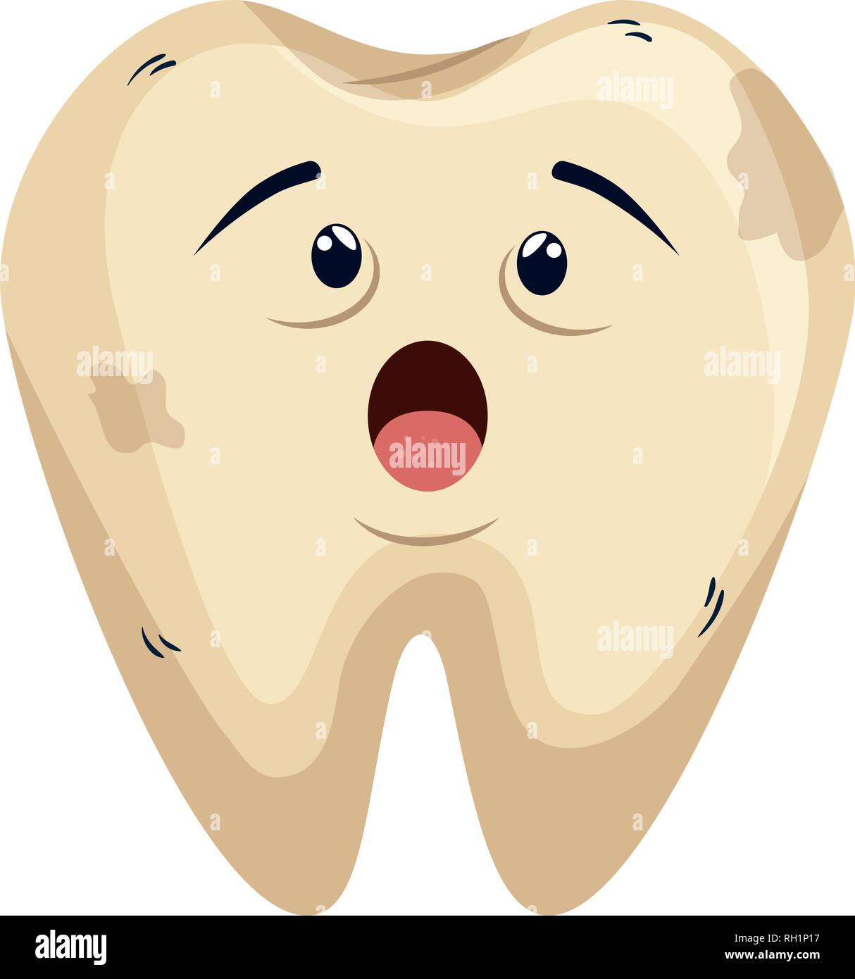 comic tooth sad kawaii character Stock Vector Image & Art - Alamy