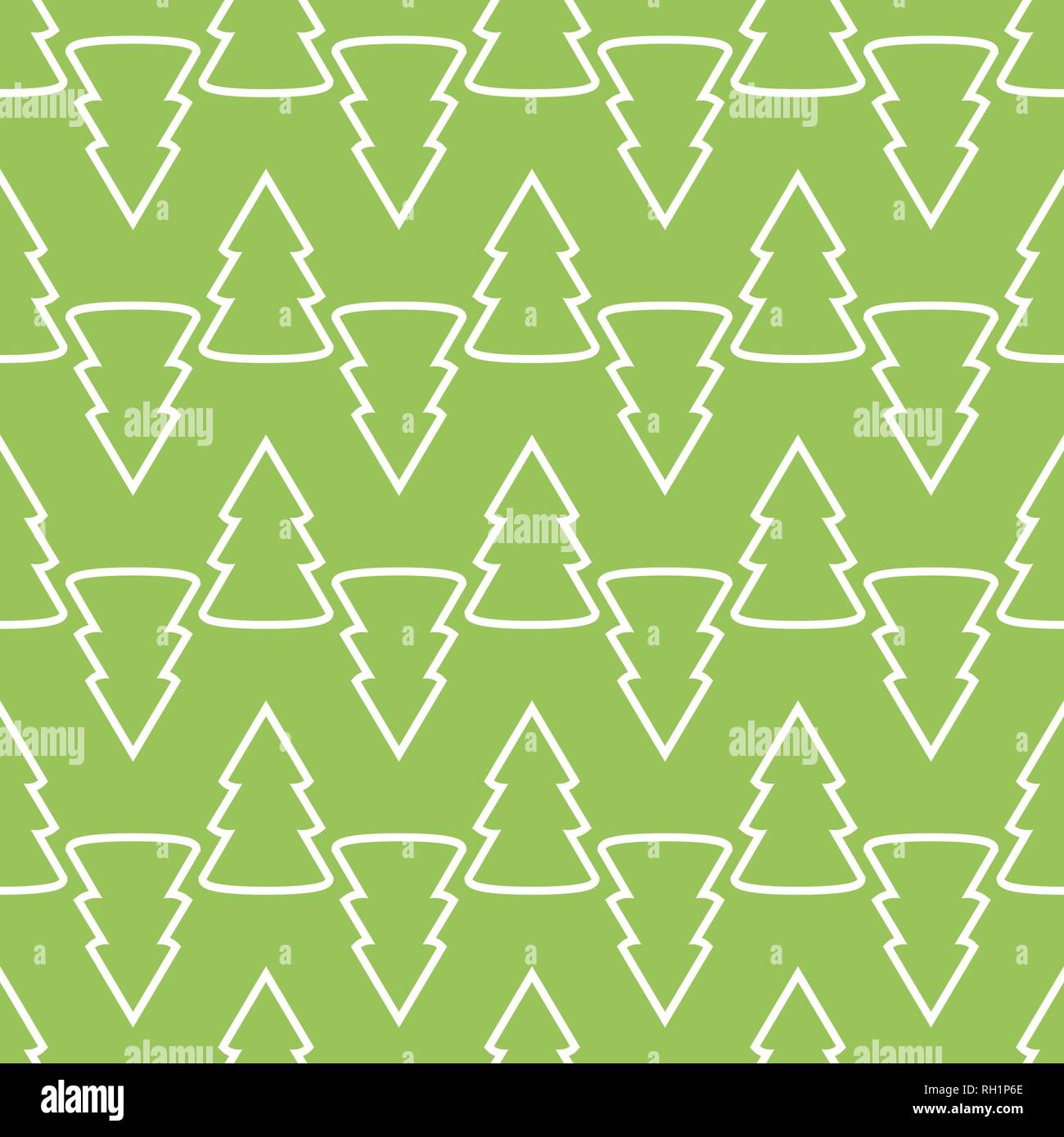 Christmas fir tree green art seamless pattern Stock Vector Image & Art ...