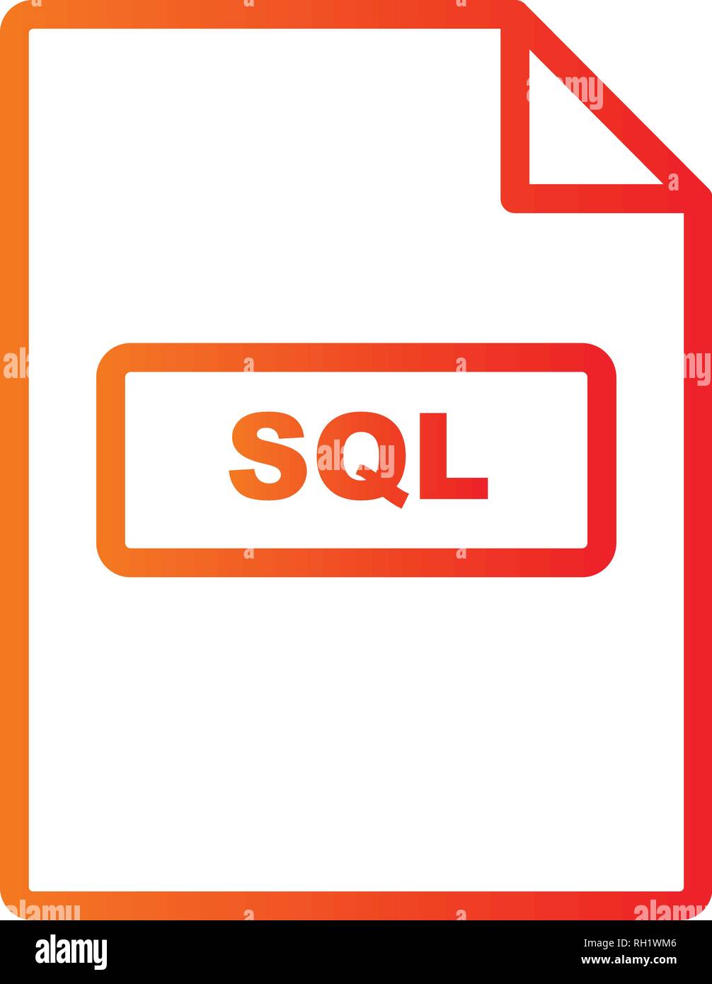 SQL Vector Icon Sign Icon Vector Illustration For Personal And ...