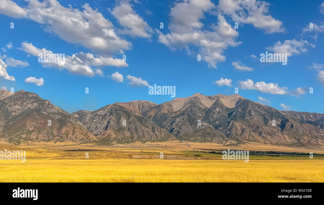 Mount Nebo and North Peak under vibrant cloudy sky Stock Photo Alamy