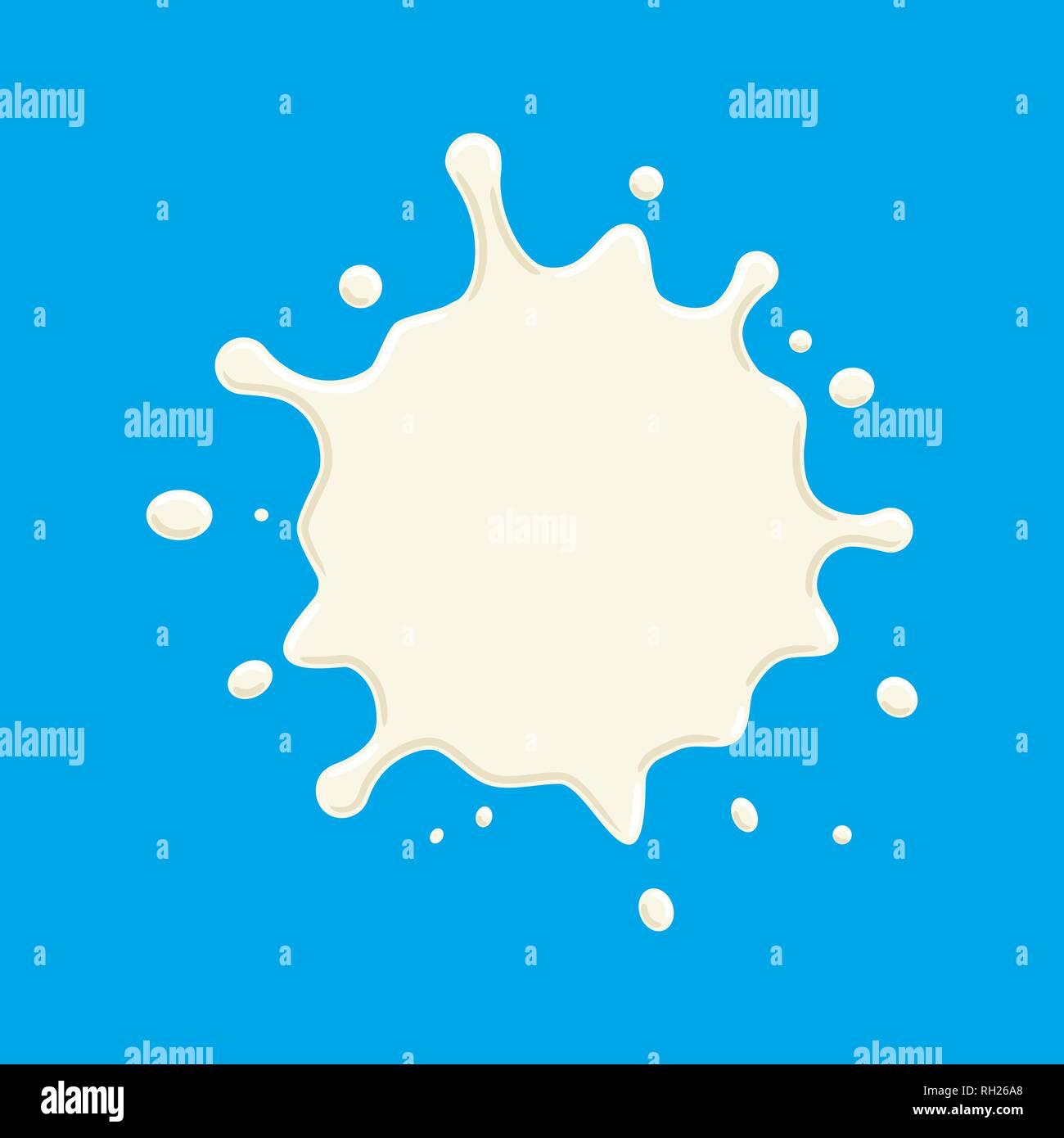 milk label vector. Milk splash and blot design, shape creative illustration. Stock Vector