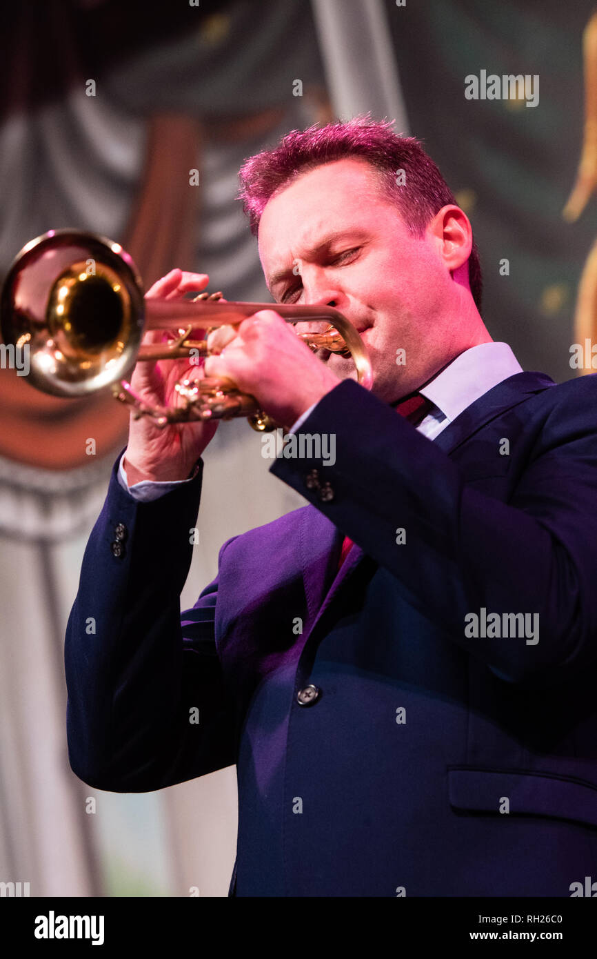 Jazz group '7 Steps' performing the music of Miles Davies on stage in