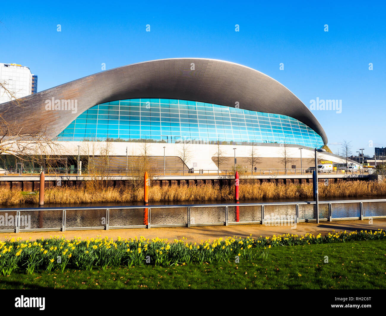 London Aquatics Centre at the Queen Elizabeth Olympic Park in Stratford - East London, England Stock Photo