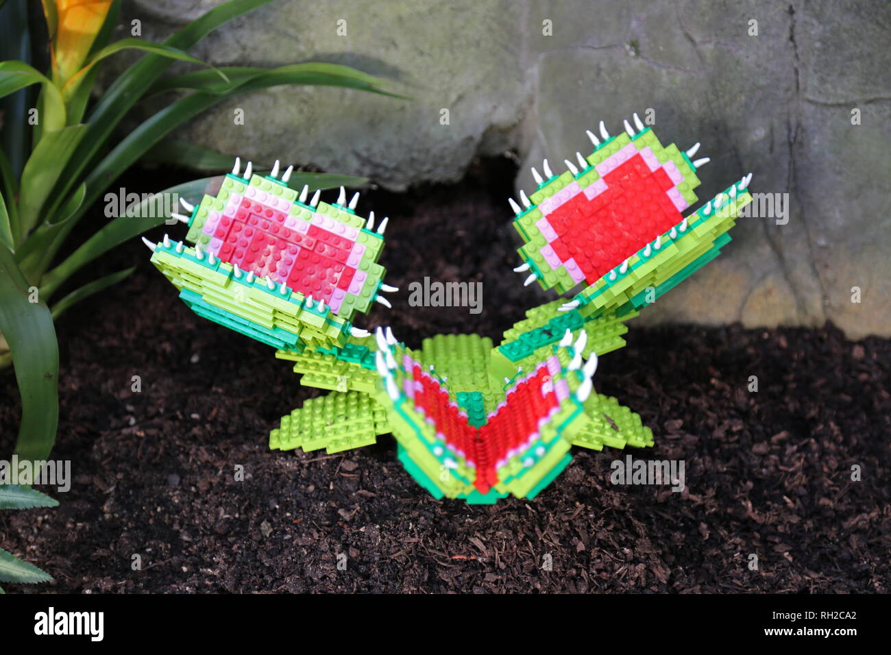 Great Brick Safari 2019, Venus Fly Trap made of Lego, RHS Garden Wisley