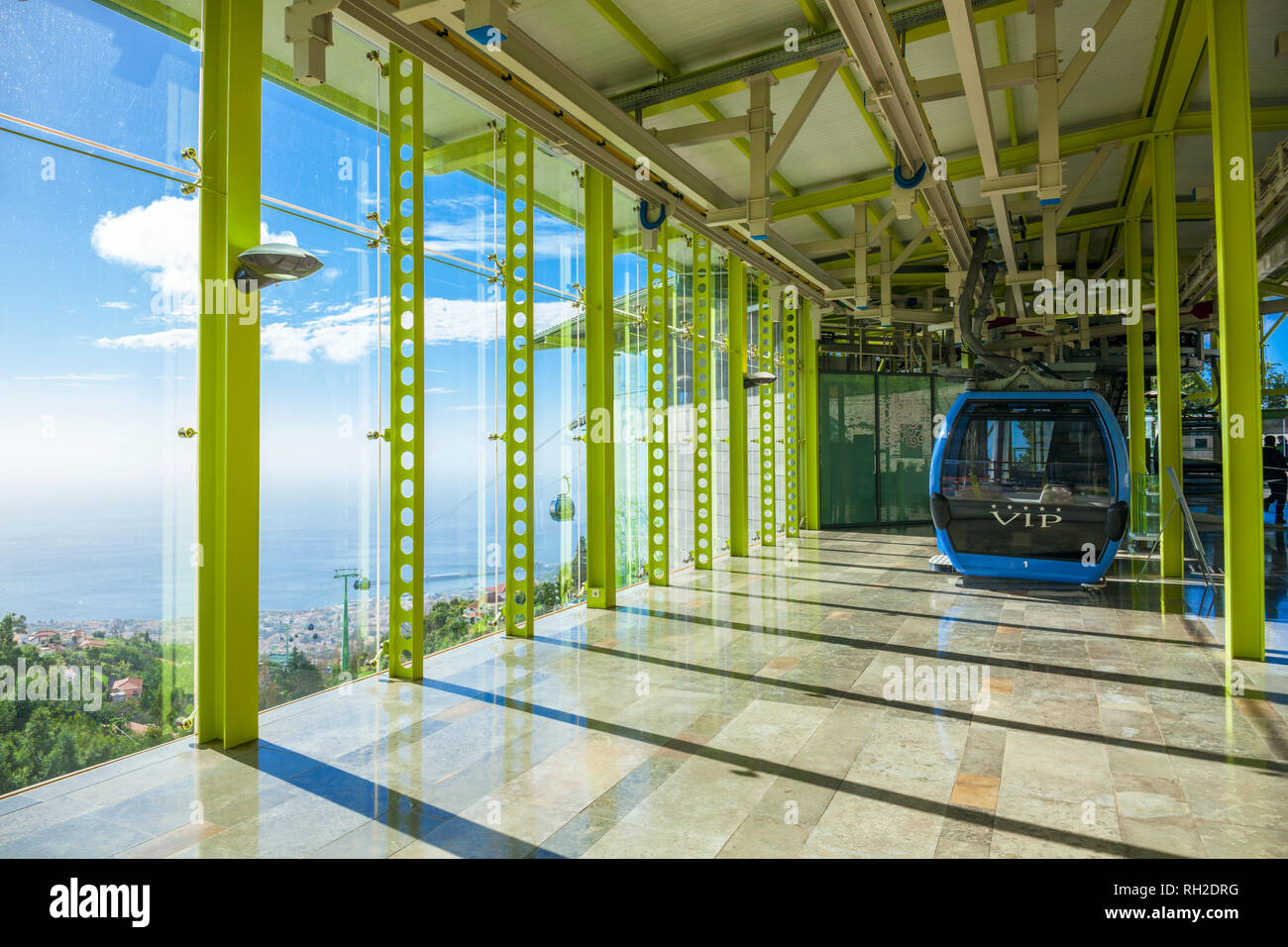 Funchal cable car at Monte Cable Car Terminus Building Monte Madeira