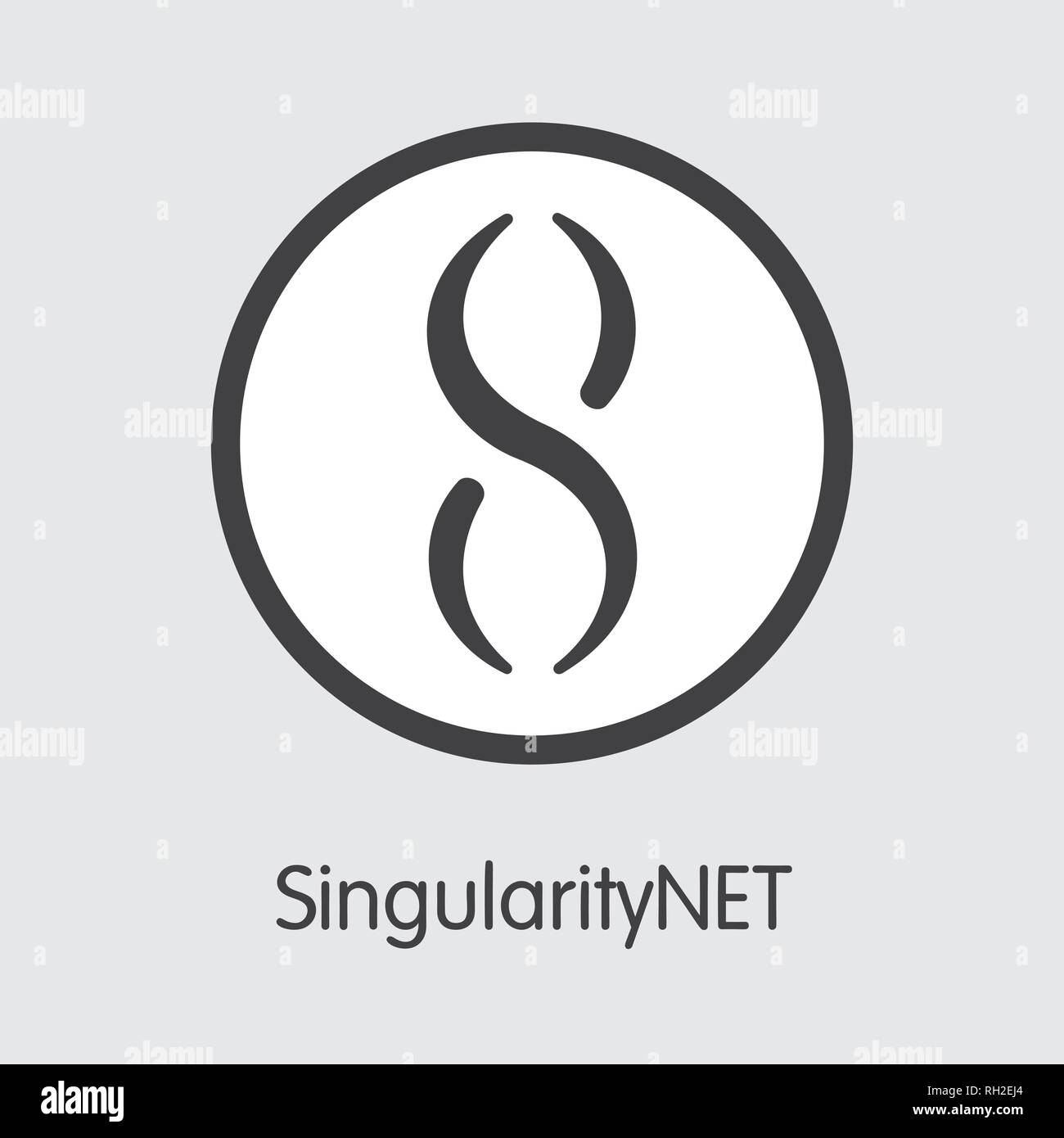 AGI - Singularitynet. The Logo of Coin or Market Emblem. Stock Vector