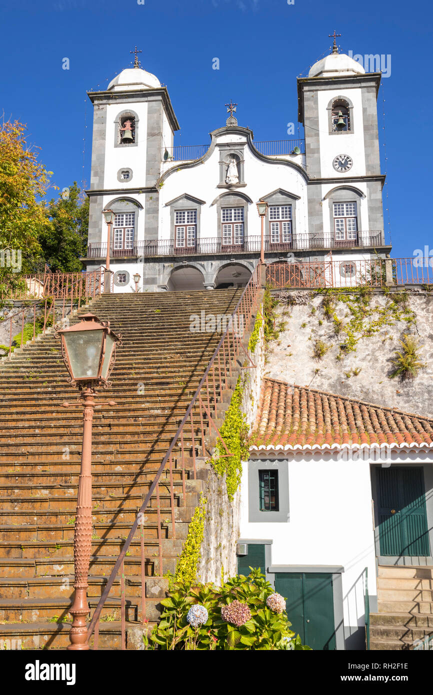 Madeira Monte Madeira Igreja de Nossa Senorha do Monte - Church of Our Lady of Monte Madeira Portugal EU Europe Stock Photo