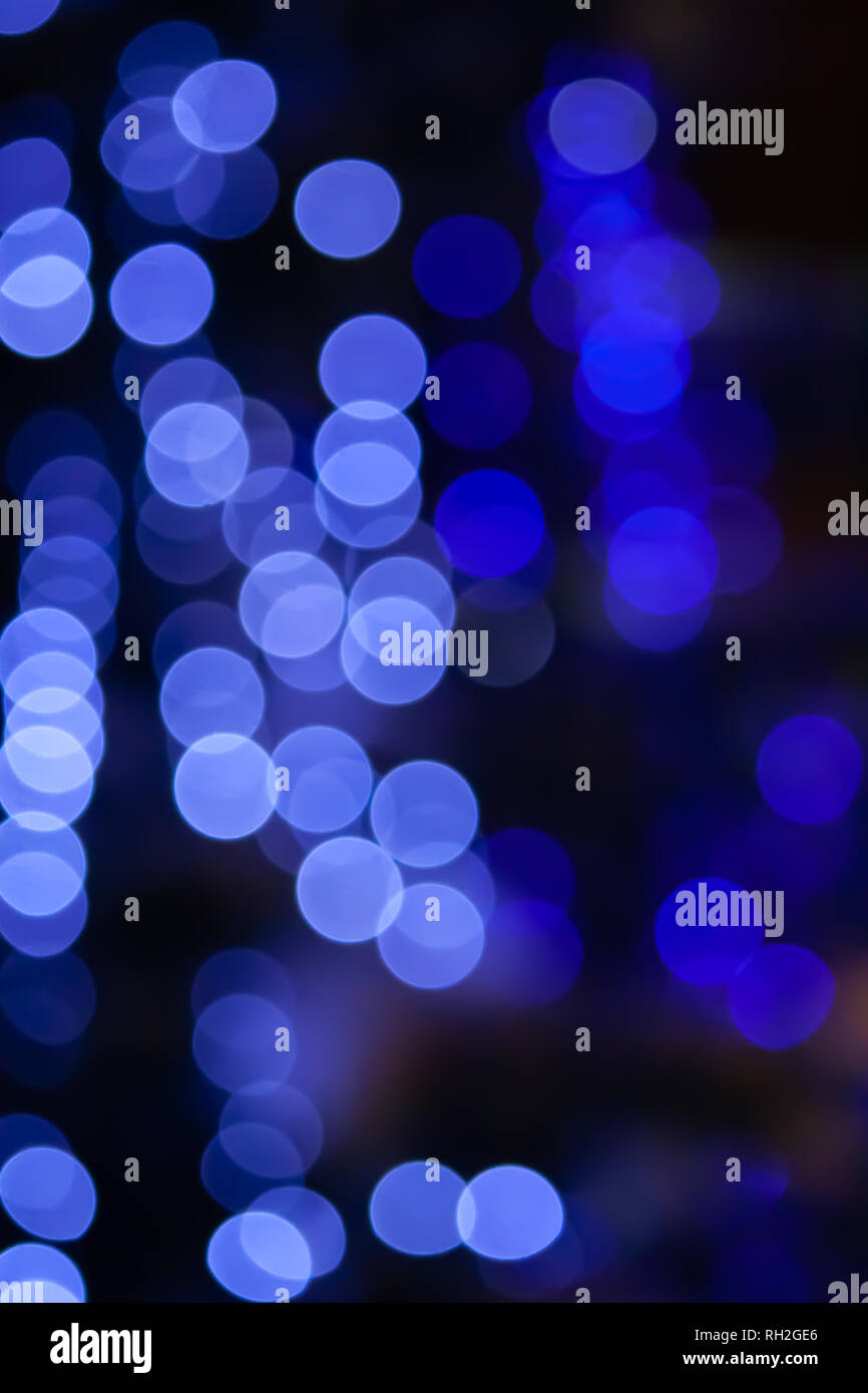 Blue lights bokeh background. Blue rounds of lights bokeh Stock Photo ...