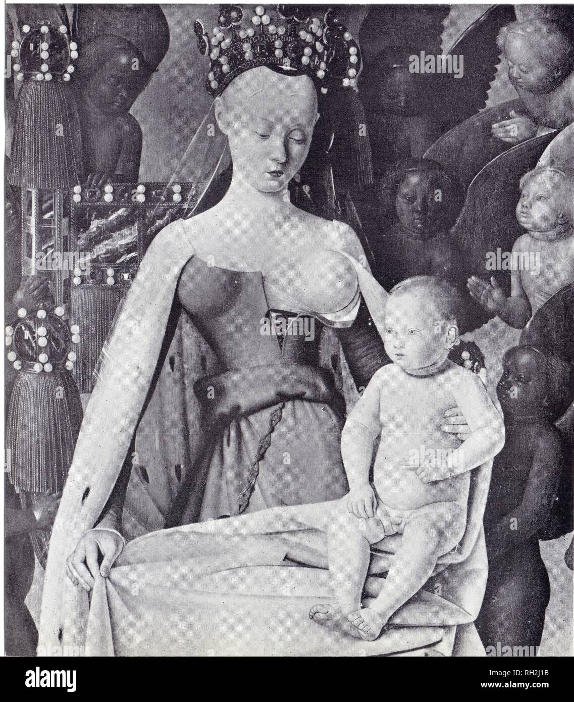 Fouquet.1415-1485.La Vierge.Anvers.Peinture Stock Photo
