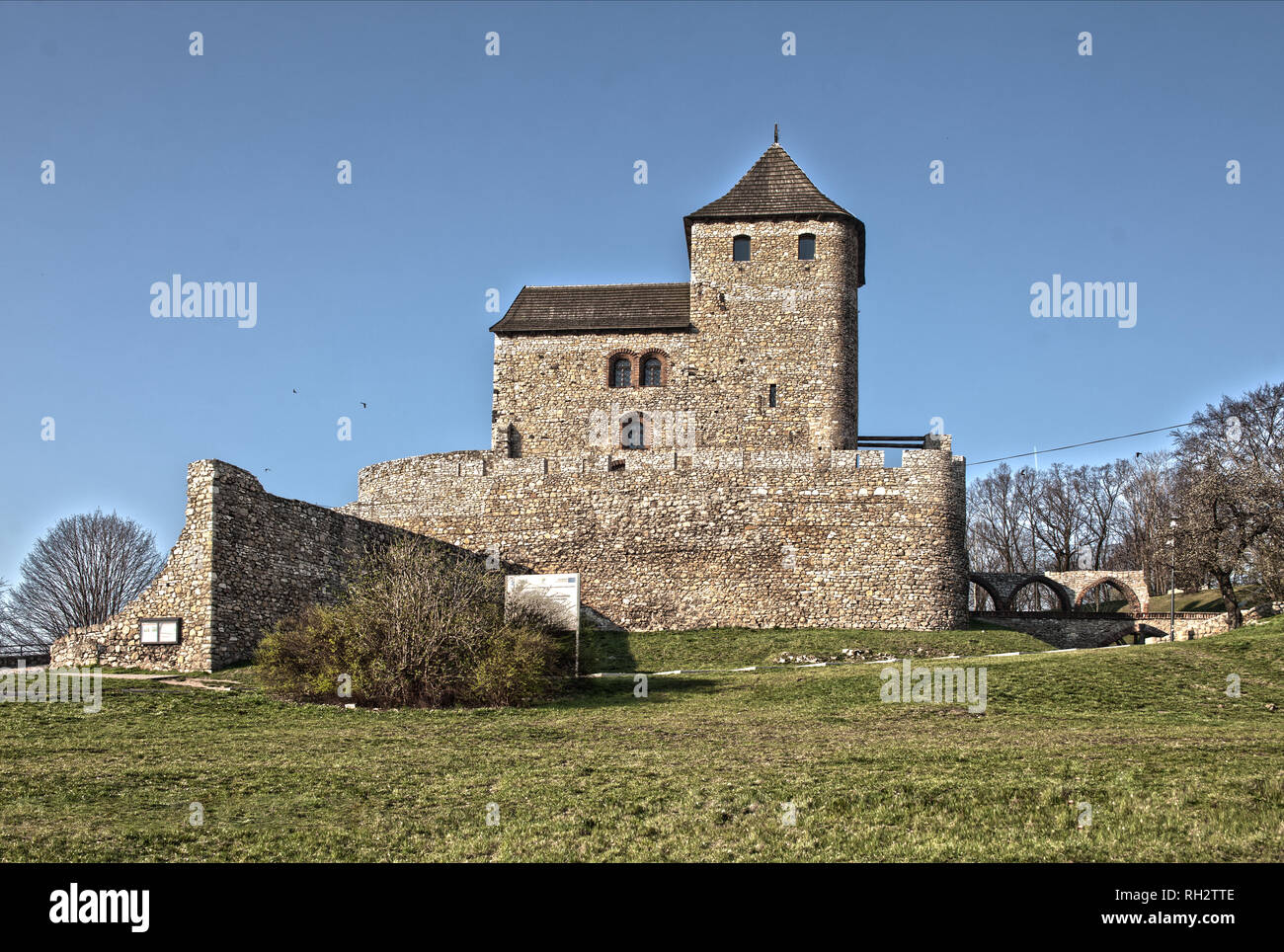 Polish castles, castle in Bedzin. Stock Photo