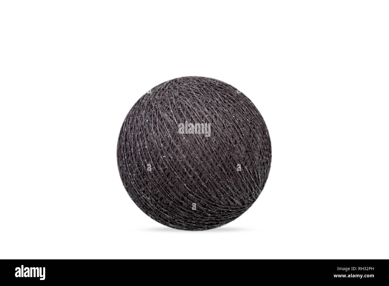 Black cotton ball on pure white background Stock Photo Alamy