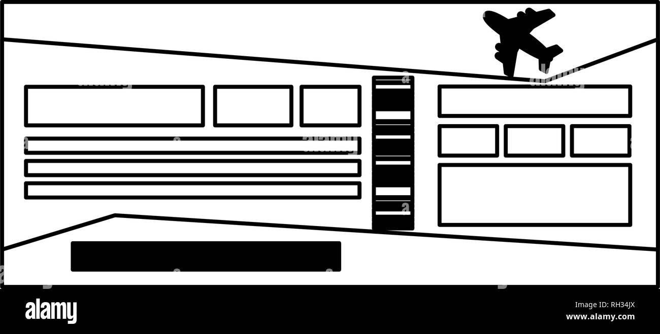 Flight ticket template Black and White Stock Photos & Images - Alamy