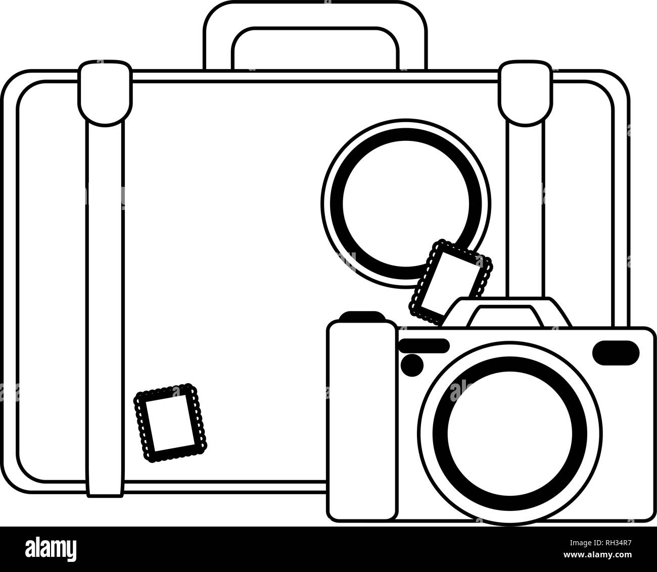 Tourism and travel black and white Stock Vector Image & Art - Alamy
