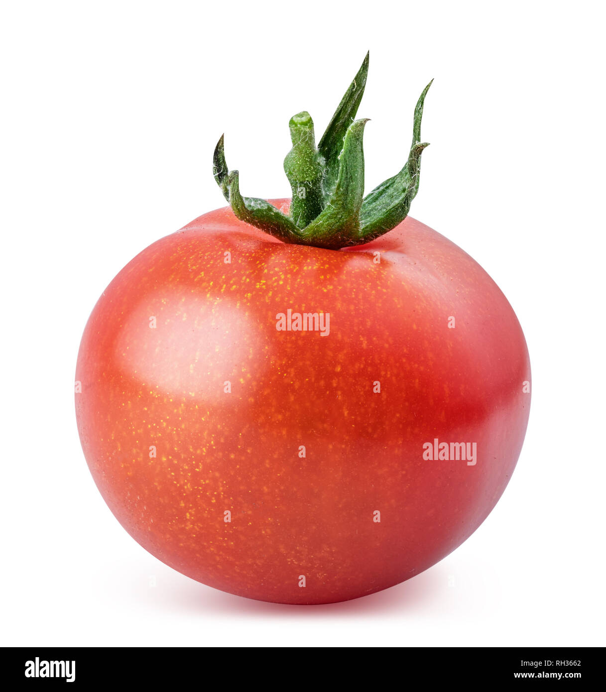 Red cherry tomato isolated on white background. Clipping path Stock Photo
