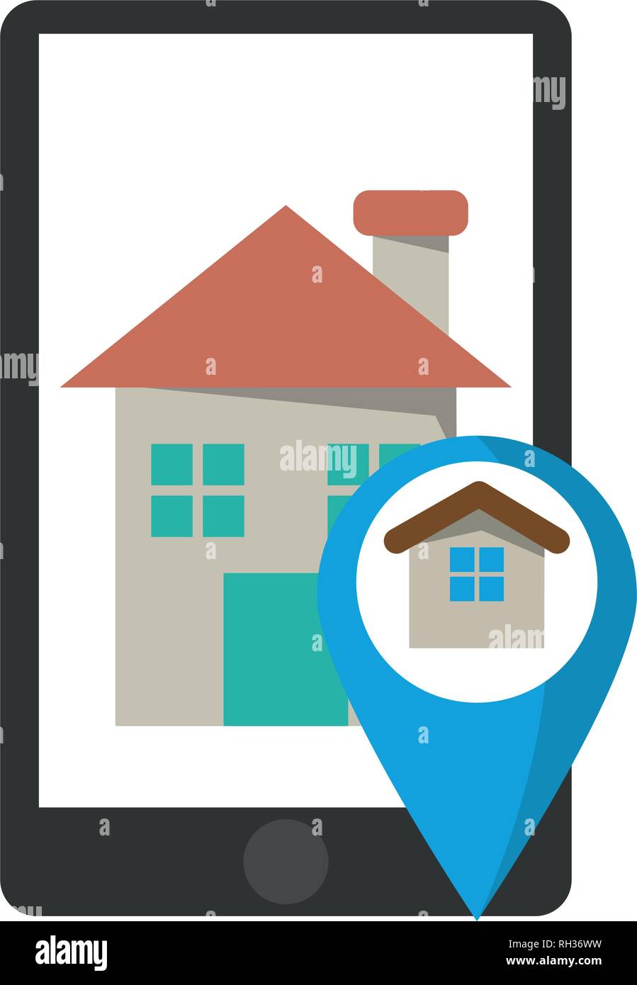real estate online Stock Vector