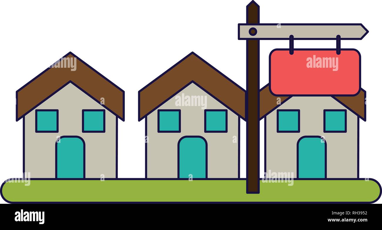 Real estate house blue lines Stock Vector Image & Art - Alamy