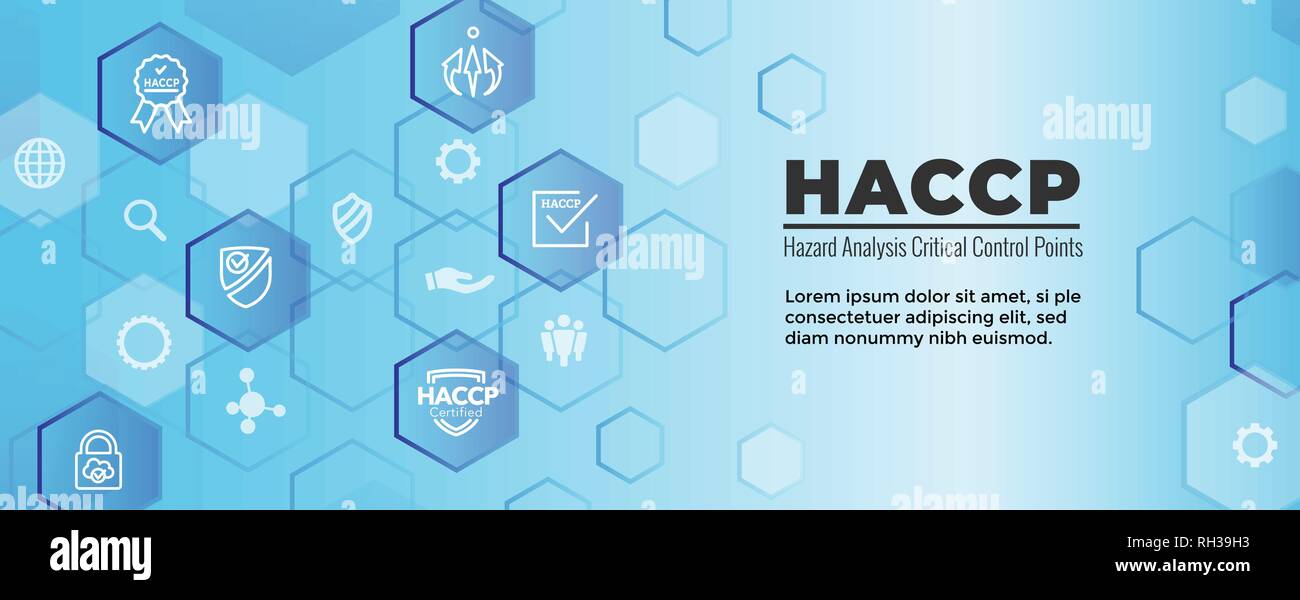 HACCP | Hazard Analysis Critical Control Points icon set and web header ...