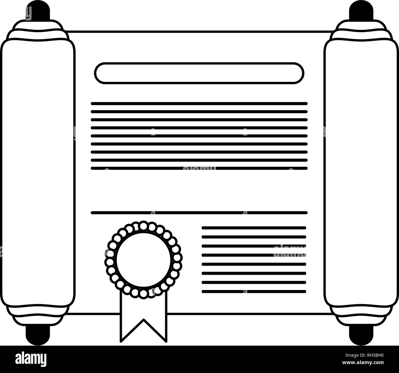 Professional education diploma in black and white Stock Vector Image ...