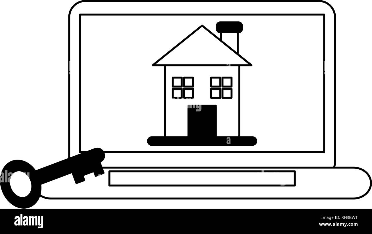 real estate online in black and white Stock Vector Image & Art - Alamy