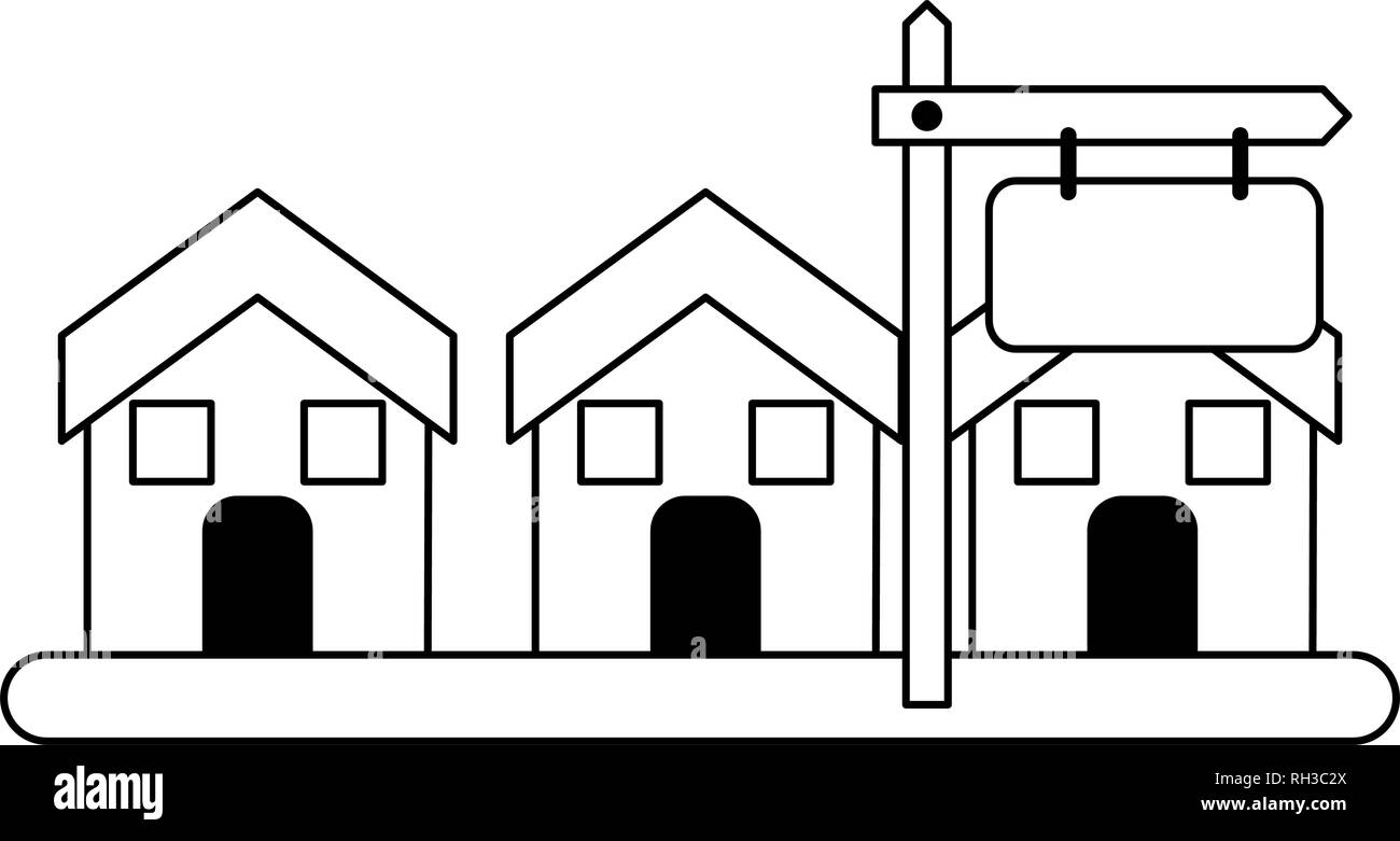Real estate house in black and white Stock Vector Image & Art - Alamy