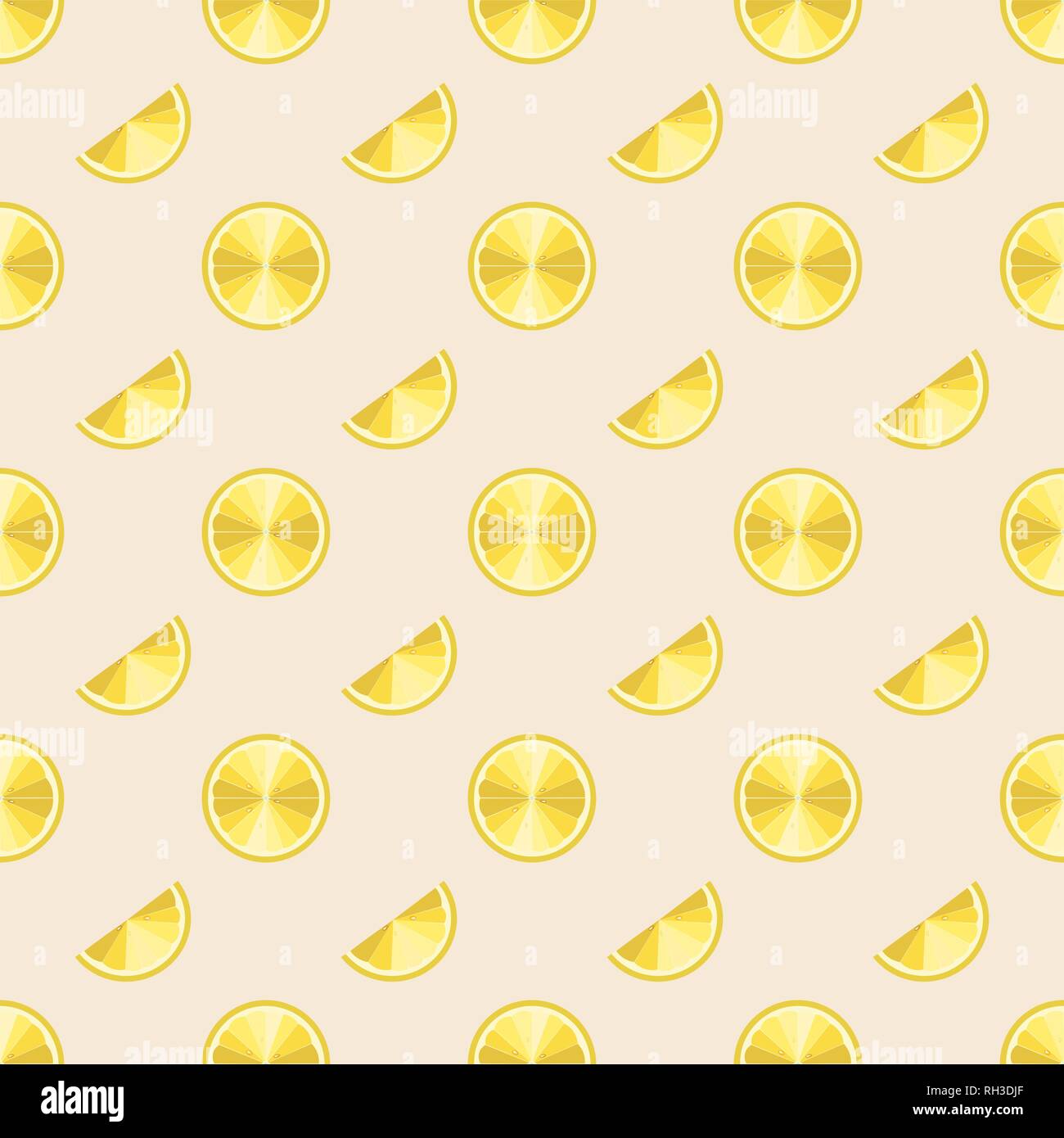 Juicy tropical print. Seamless pattern of yellow lemon slices 10 eps ...