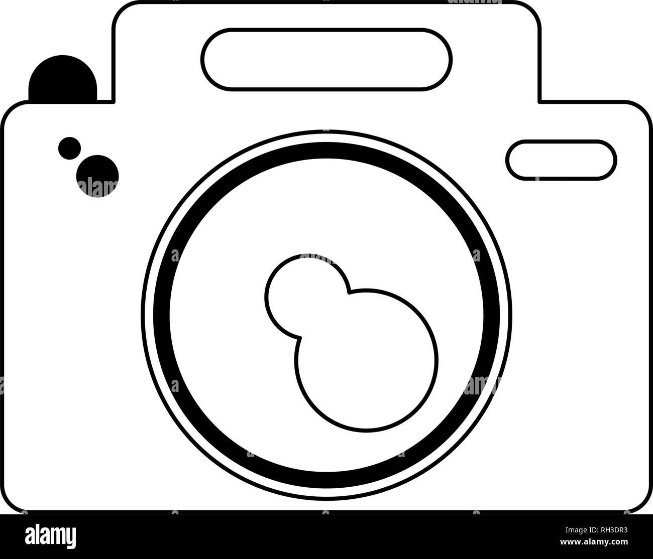 photographic camera symbol in black and white Stock Vector Image & Art ...