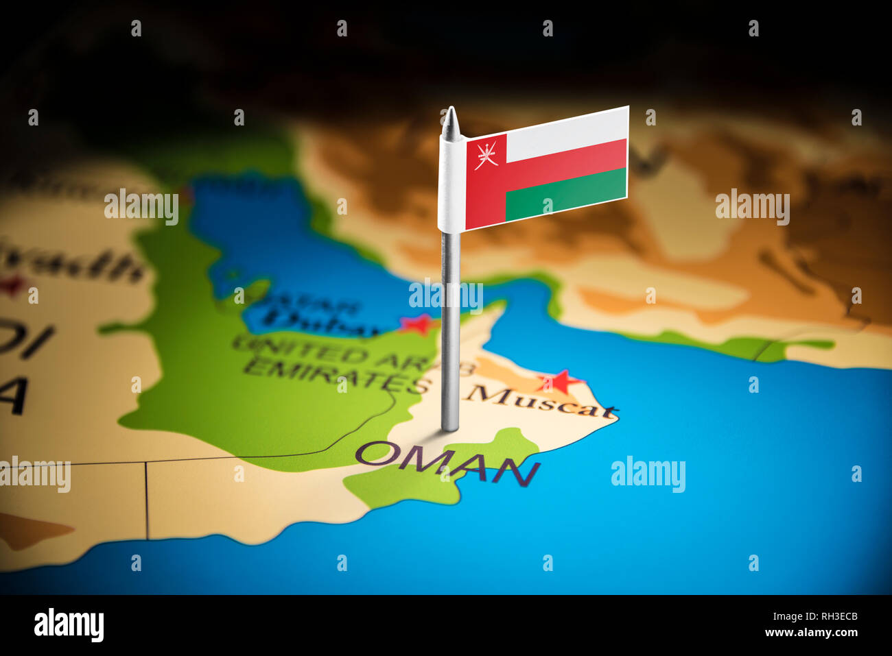 Oman map hi-res stock photography and images - Alamy