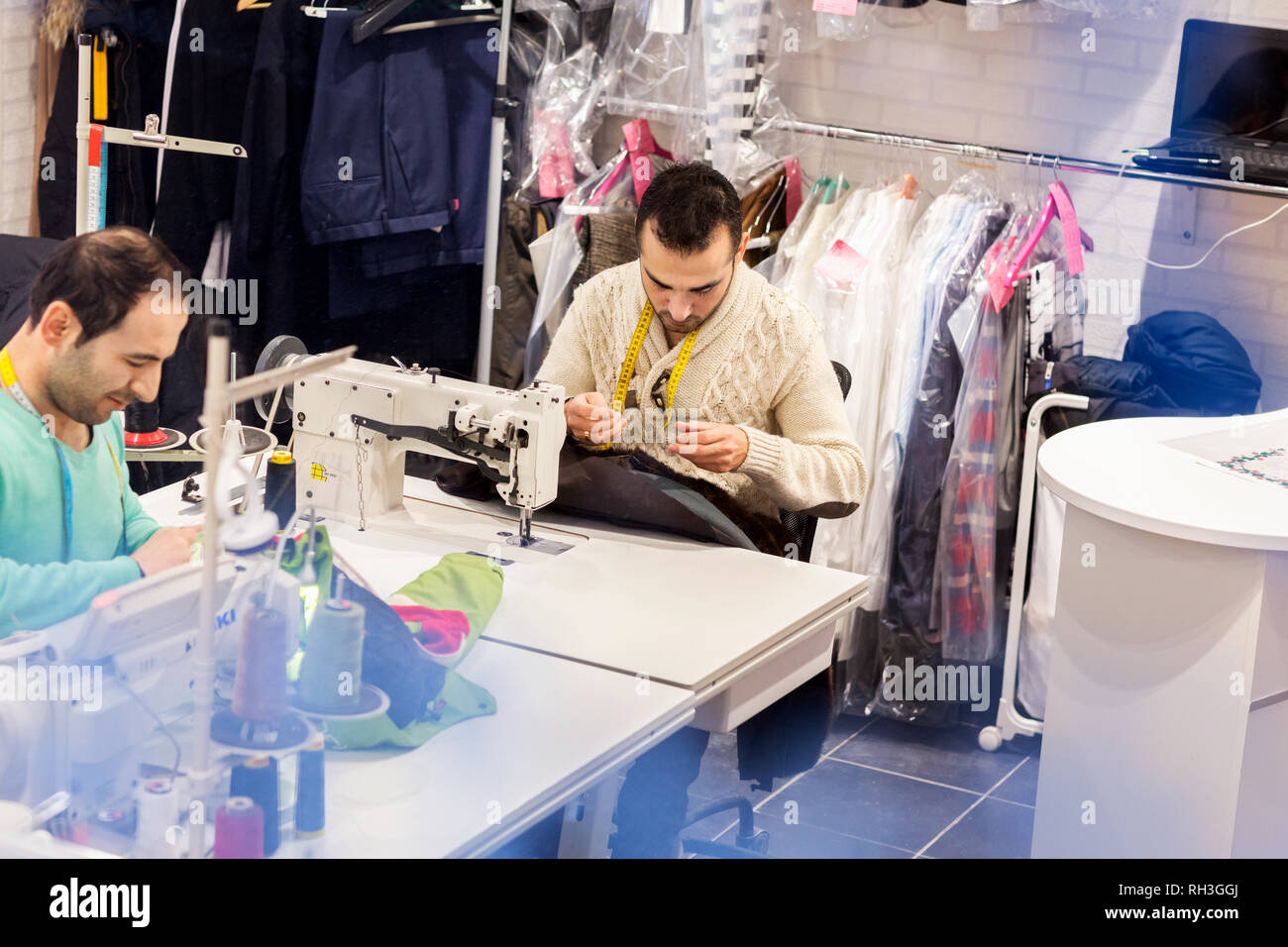 Tailors in studio Stock Photo