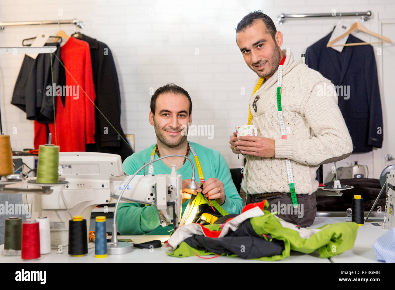 Tailors in studio Stock Photo