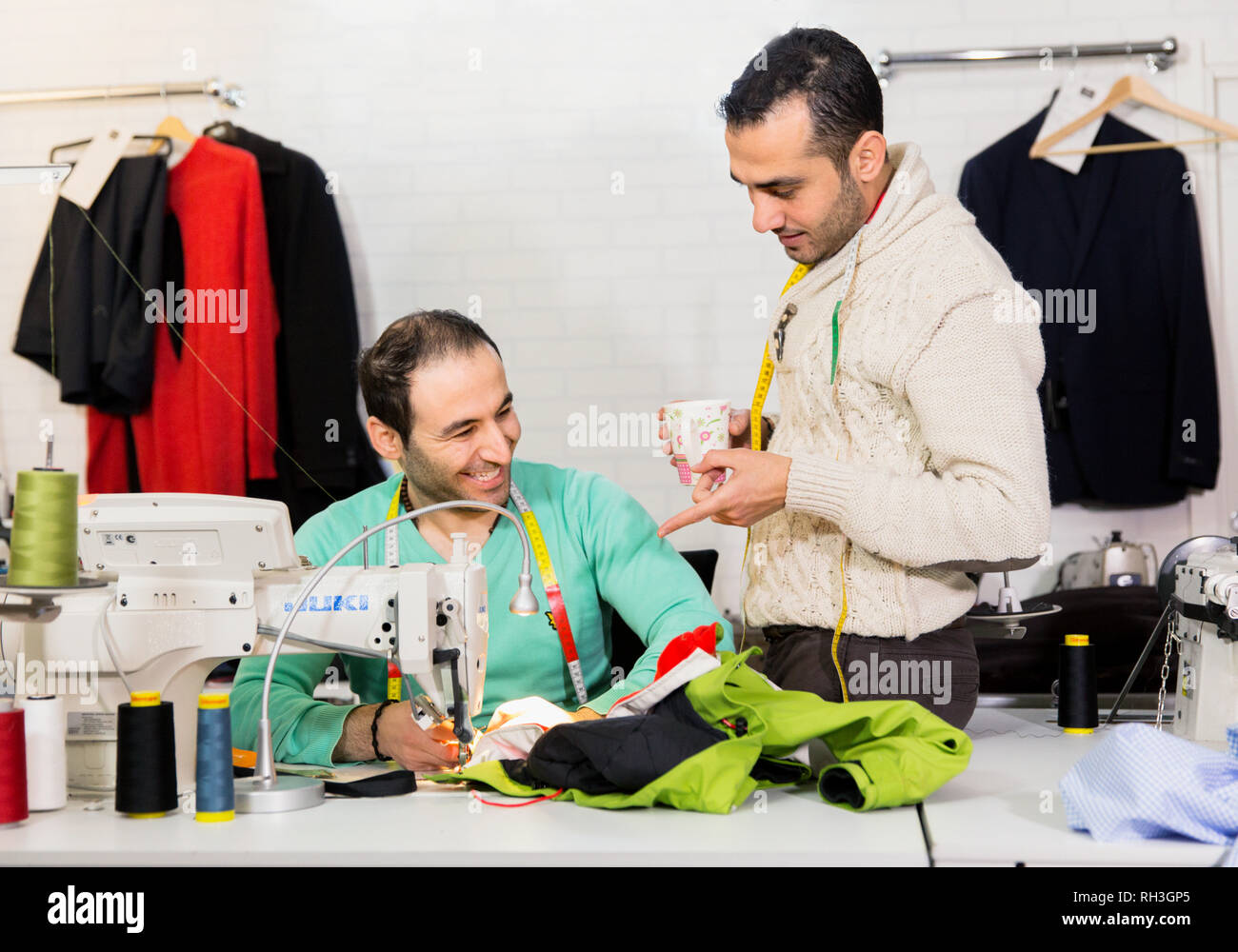 Tailors in studio Stock Photo