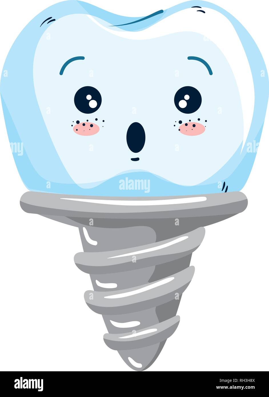 comic tooth implant kawaii character Stock Vector Image & Art - Alamy