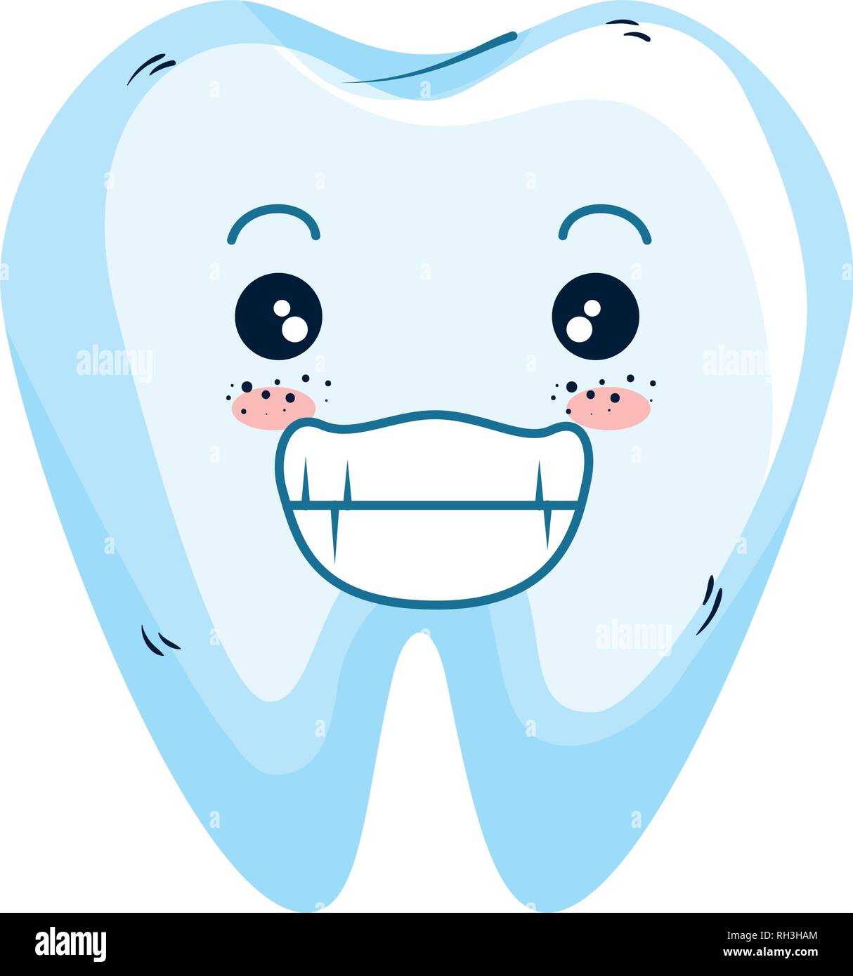 comic tooth happy kawaii character Stock Vector Image & Art - Alamy