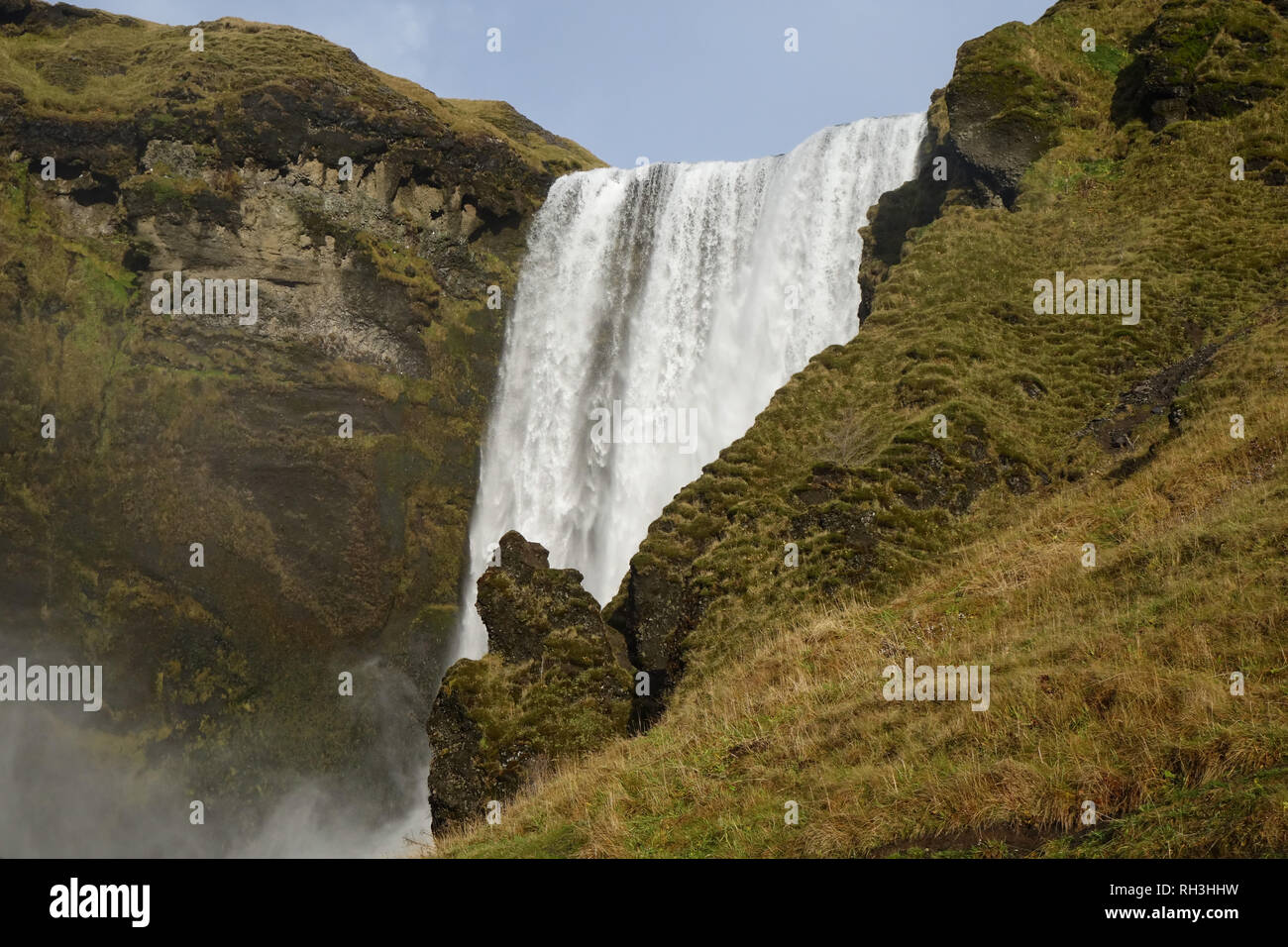 Skógafoss waterfall in Southern Iceland Stock Photo - Alamy