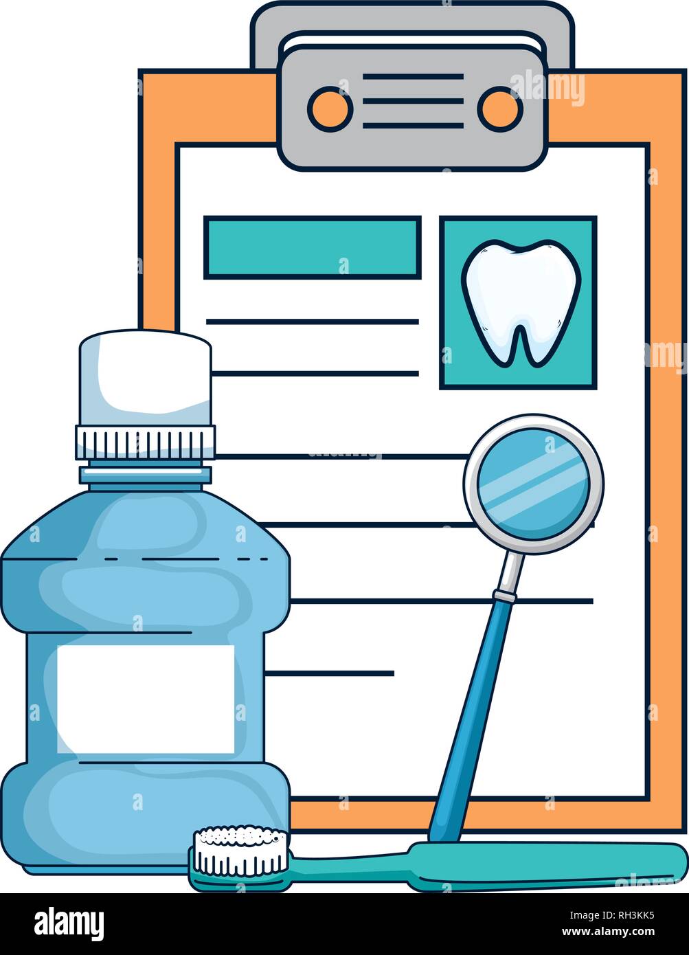 dental hygiene equipment and clipboard Stock Vector Image & Art Alamy