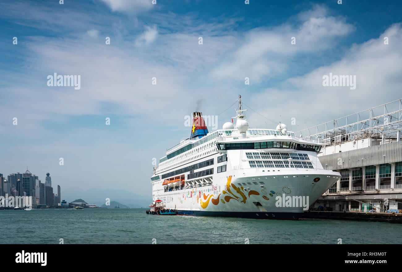 The Kowloon Skyline With A Star Cruises Cruise Ship At The Port Of Hong Kong China Asia Stock Photo Alamy