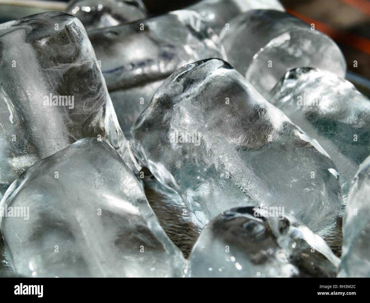 small Ice blocks in the Sun Stock Photo