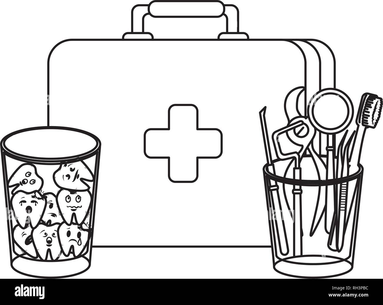 Dentist Tools Coloring Pages