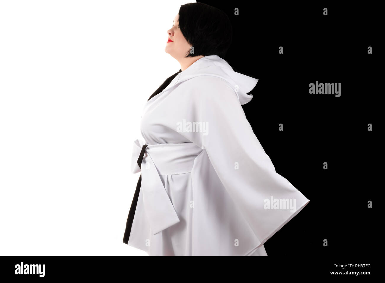 fat girl in white dress