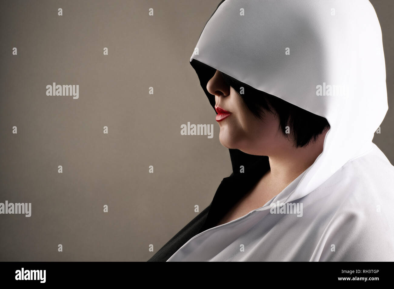 Woman hood profile hi-res stock photography and images - Alamy