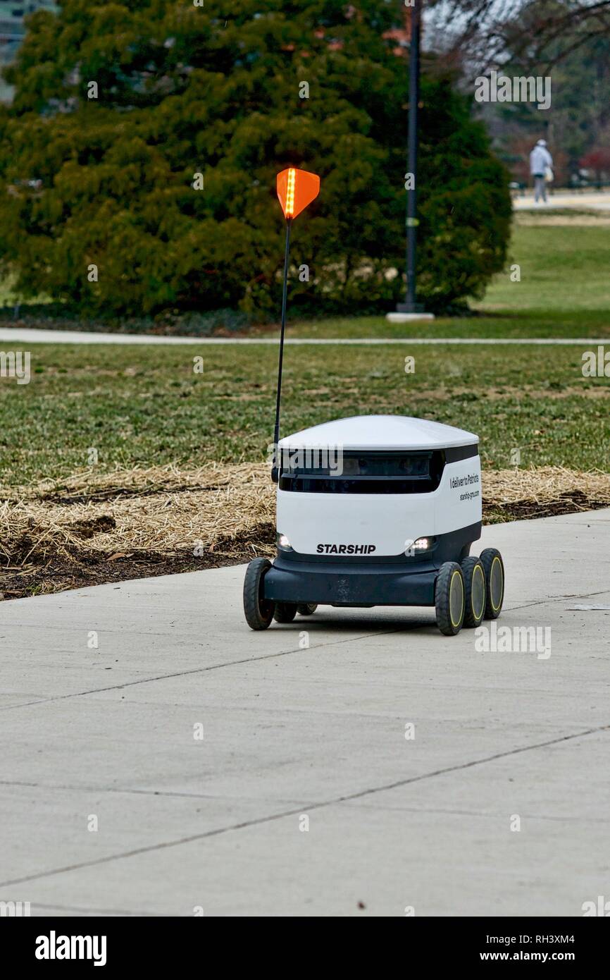 Fairfax, Virginia, USA January 29, 2019 An autonomous food delivery